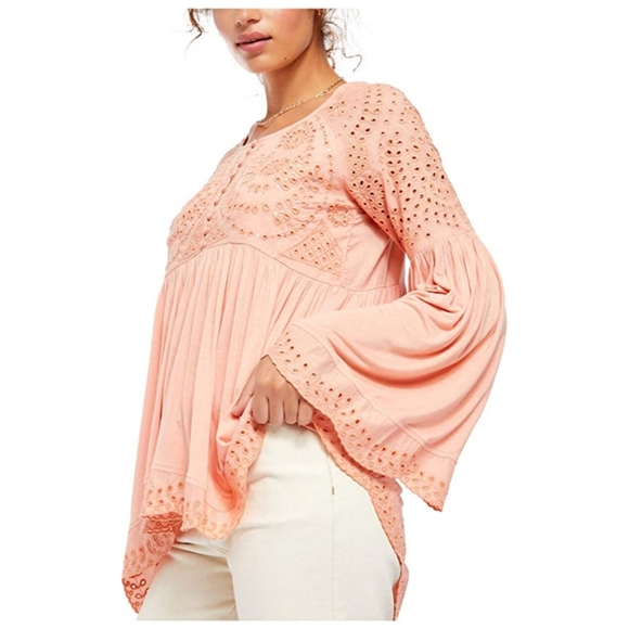 Free People Sea of Love Bell Sleeve Tunic Sz M NWT - Picture 9 of 11